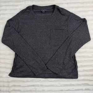 New Eddie Bauer Women’s Lounge Long Sleeve Top Gray Knit Pullover Small NWOT